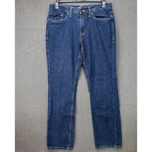 Old Navy Mens Size 34x34 Blue Straight Fit Denim Jeans Casual Style 100% Cotton